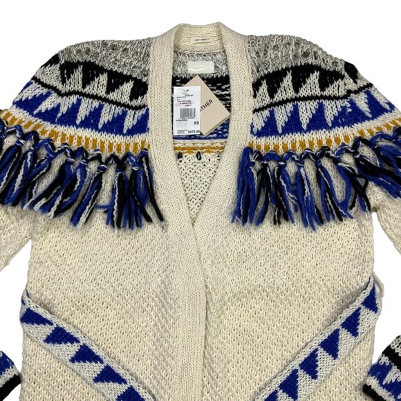 Mother The Fringe Cardigan Sweater XS The Tassel Is Worth The Hassle Tie Belt - Picture 4 of 12